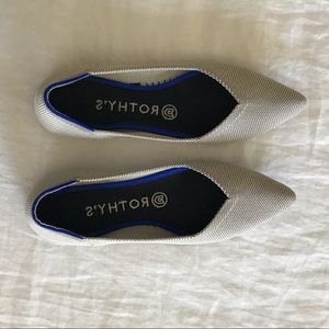 Rothy’s The Point shoe in Flax Birdseye, size 7